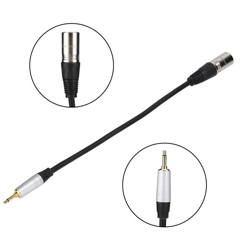  [AUSTRALIA] - Wendry Gold Plated 3.5mm TRS to XLR3M Stereo Breakout Cable, Mono Male to 3PIN XLR Male PVC Exterior Zinc Alloy Shell Adapter Cable(0.3M) 0.3M