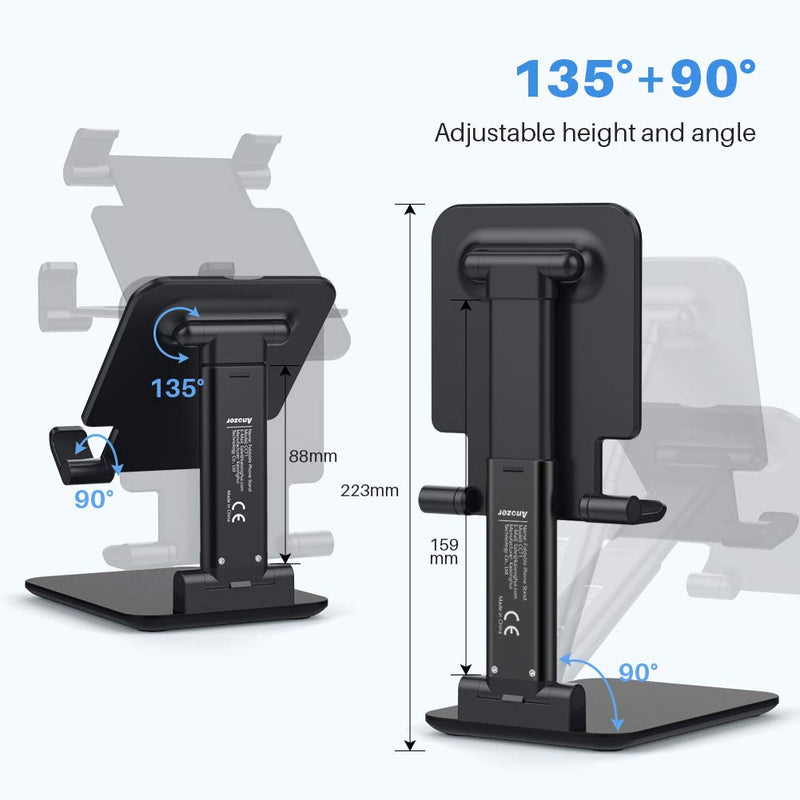  [AUSTRALIA] - Anozer Foldable & Adjustable Tablet Stand, Compact Extendable iPad Stand for Desk, Desktop Tablet Holder Compatible with Phones, iPad Pro/Air/Mini, Samsung Galaxy Tabs, Surface Pro, Kindle(7-13“)