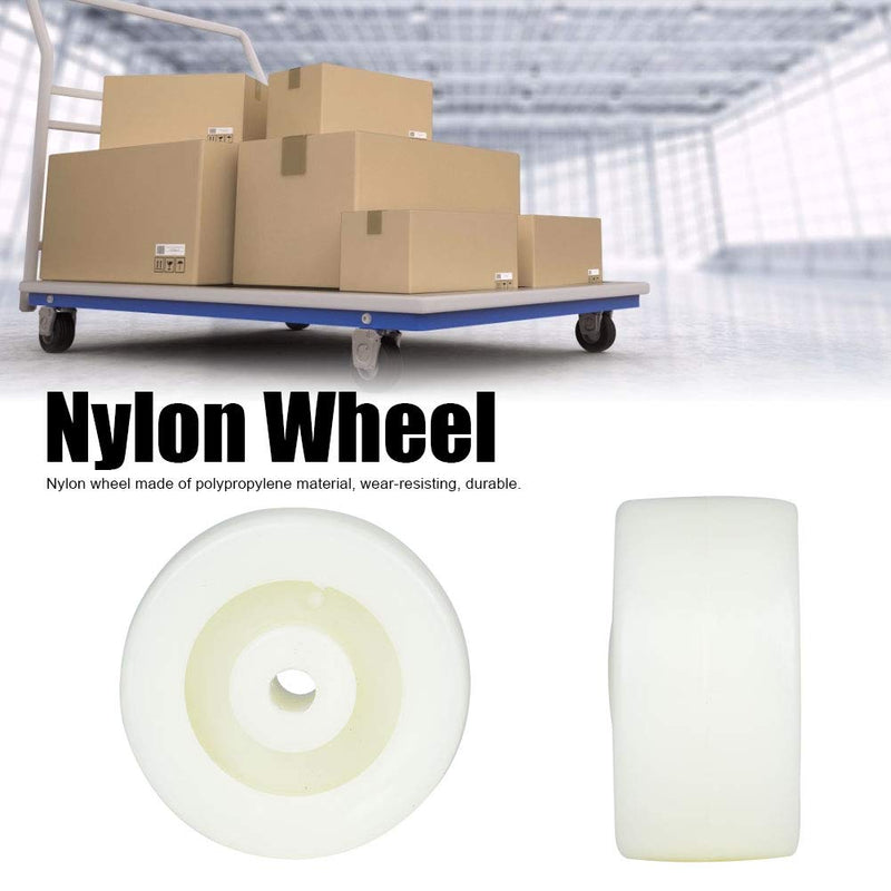  [AUSTRALIA] - Nylon Roller Wheel, 2-Inch Round Pulley Caster for Small Flat Car, Product Supporting Wheel Single Wheel Nylon Caster Wheel Pack of 10