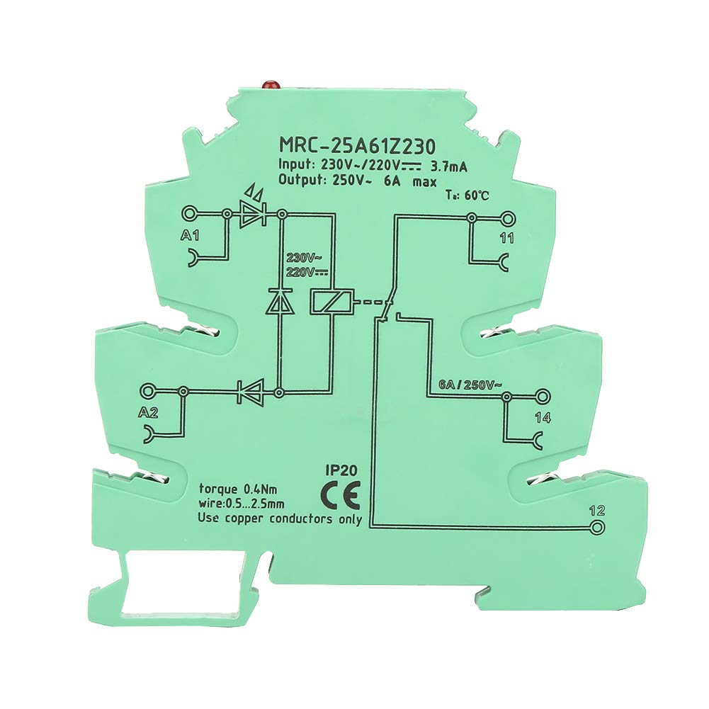  [AUSTRALIA] - MRC-25A61Z230 Ultra-thin relay type PLC relay Electromagnetic contact interface Relay module input 230VAC/220VDC 1NO 1 NC