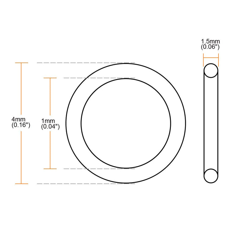  [AUSTRALIA] - uxcell Silicone O-Rings, 4mm OD 1mm ID 1.5mm Width VMQ Seal Gasket for Compressor Valves Pipe Repair, White, Pack of 30 4mmx1mmx1.5mm