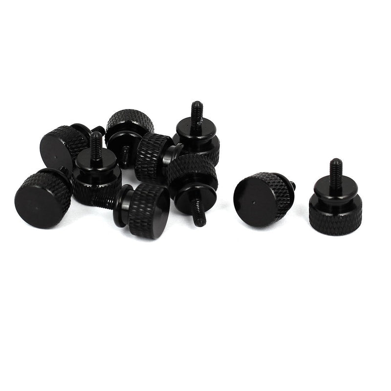  [AUSTRALIA] - uxcell Computer PC Case M3x7mm Aluminum Alloy Knurled Thumb Screws Black 10pcs