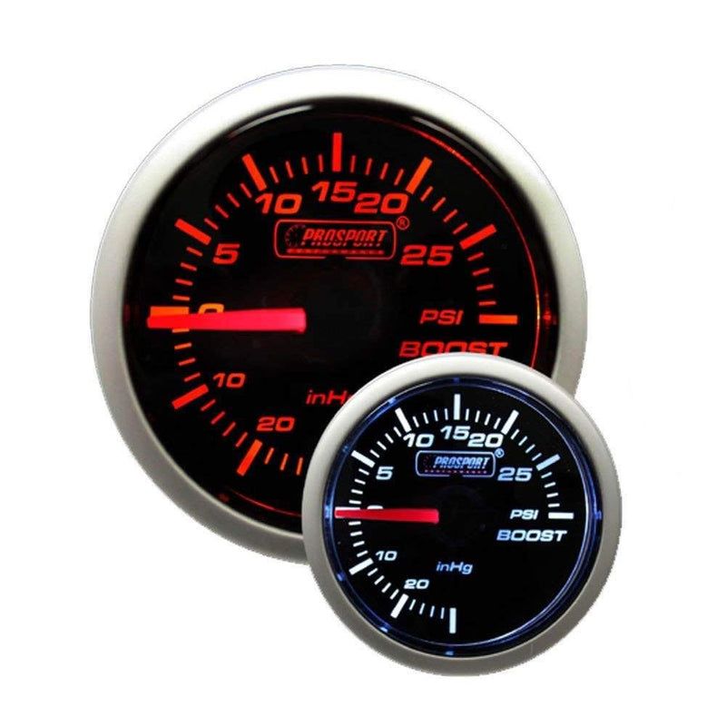  [AUSTRALIA] - Prosport Gauges Boost Gauge- Mechanical Amber/White Performance Series 52mm (2 1/16")