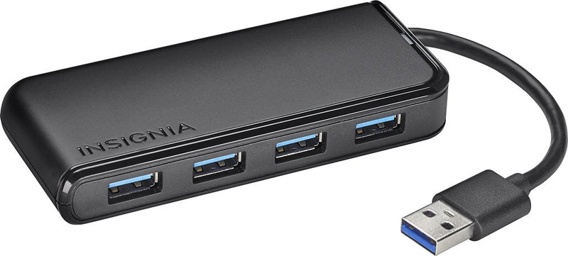 Insignia - 4-Port USB 3.0 Hub - Black - LeoForward Australia