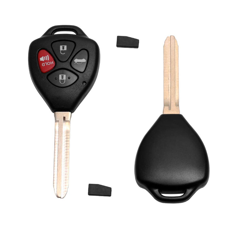  [AUSTRALIA] - Car Key Remote Fob Keyless Entry Remote Perfect Replacement for 2007 2008 2009 2010 Toyota Camry HYQ12BBY 4D67 Chip (Pack of 2)