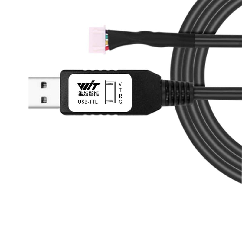  [AUSTRALIA] - WitMotion USB to TTL UART Converter Cable with CH340 Chip, Terminated by 4 Way Female Socket Header, Serial Adapter (1m/3.28ft, Black), Windows 10,8,7, Linux MAC OS