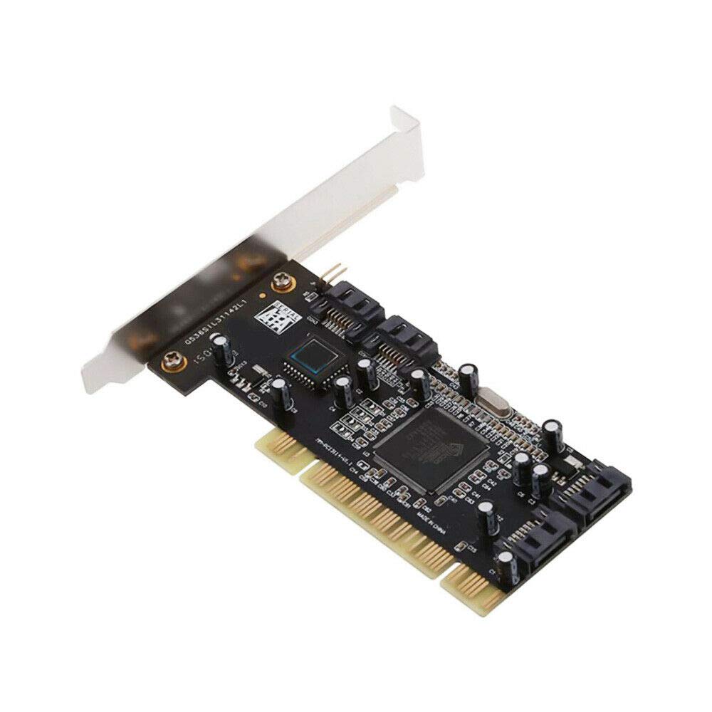  [AUSTRALIA] - BitcoinMerch.com - PCI Sata Internal Ports Raid Controller Card (4-Ports) Sil3114 Chipset Sata Cables