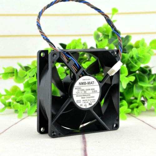  [AUSTRALIA] - CAQL New Case Cooling Fan for HP XW8400 XW6400 Workstations, 417813-001 406016-001 409629-001 406011-001 406015-001 NMB 3110RL-04W-B86, 4-Pin 12V 0.65A 80x80x25mm