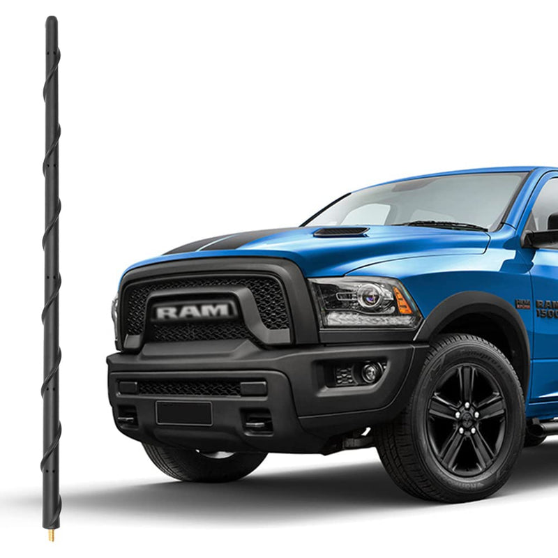 [AUSTRALIA] - KSaAuto Antenna fits for Dodge Ram 1500 2500 3500 2009-2023,16 inches Flexible Rubber Antenna Replacement, Spiral Antenna Designed for Optimized FM/AM Reception