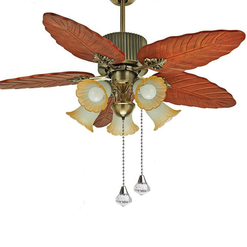  [AUSTRALIA] - Ceiling Fan Pull Chain Decorative Extension Clear Diamond Pendant 12 Inches Fan Pulls Set for Ceiling Fan Light,3 Pcs (Nickel) Transparent