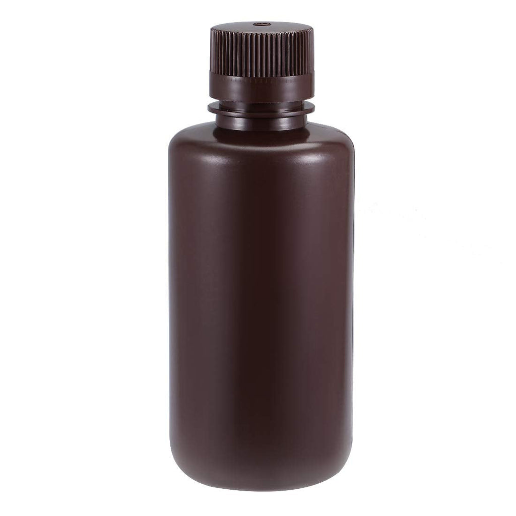  [AUSTRALIA] - uxcell Plastic Lab Chemical Reagent Bottle 500ml/16.9oz Small Mouth Sample Sealing Liquid Storage Container Brown