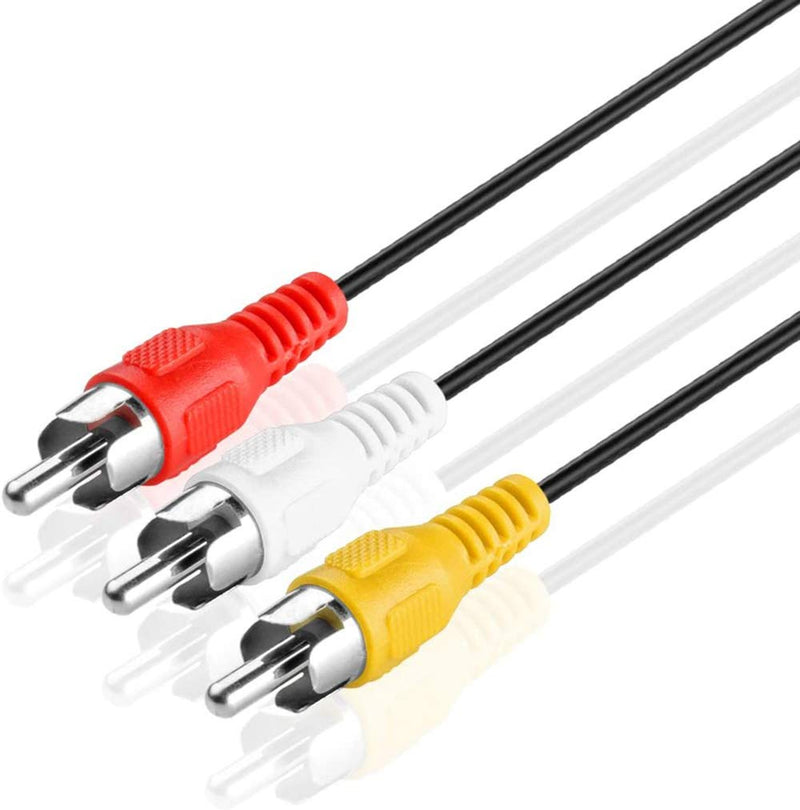 SatelliteSale 3-Male to 3-Male RCA Premium Audio Video Cable for Connecting Your VCR, DVD, HDTV and Other Home Theater Audio Video Equipment (3 Feet) 3 Feet - LeoForward Australia