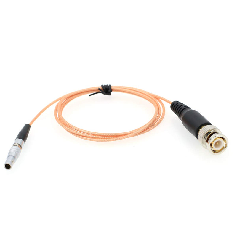  [AUSTRALIA] - DRRI Nor1438 Cable, 4pin Male BNC Timecode Cable for RED Epic/Scarlet Camera Pink