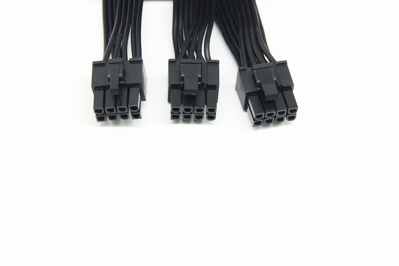  [AUSTRALIA] - XIWU CPU 8 Pin Male to Dual PCIe 2X 8 Pin (6+2) Male Power Adapter Cable for Corsair Modular Power Supply (25-inch+9-inch)