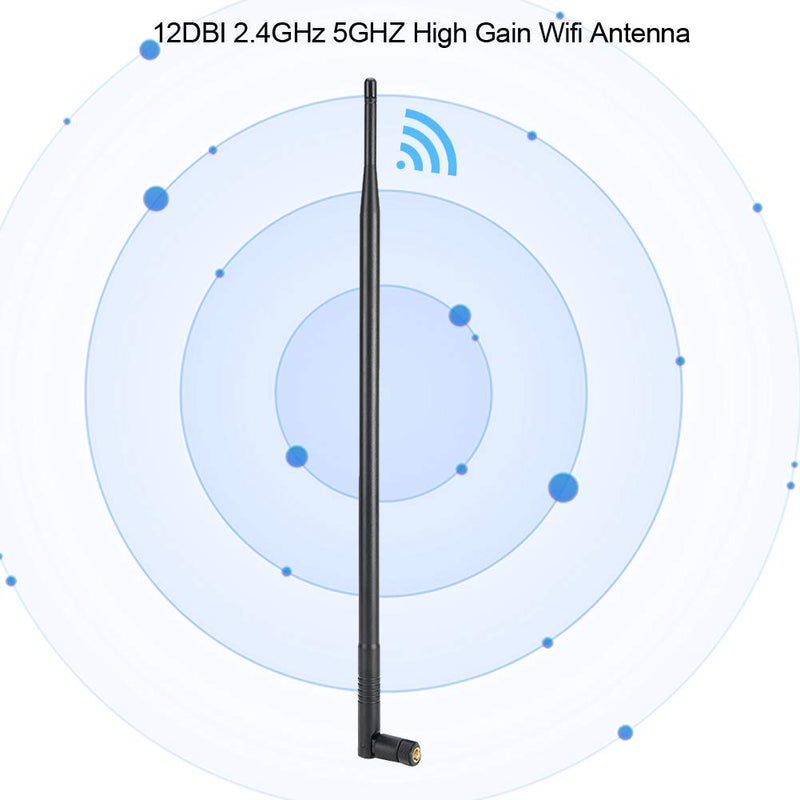 12DBI WiFi Antenna, 2.4G/5G Dual Band High Gain Long Range WiFi Antenna with RPSMA Connector for Wireless Network Antennas Router - LeoForward Australia