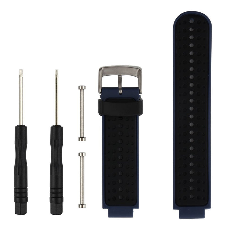  [AUSTRALIA] - Replacement Smart Wrist Watch Accessory Band Strap for Garmin Forerunner 220/230/235/620/630/735XT/235Lite, One Size Navy Blue/Black