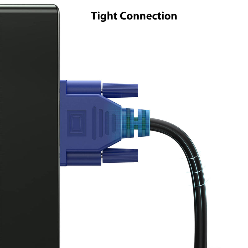  [AUSTRALIA] - VGA Cable 3.3ft, VGA to VGA Cord Monitor Cable DSub 15 Pin SVGA Cables Male to Male for Computer Monitor 1 3.3 Feet