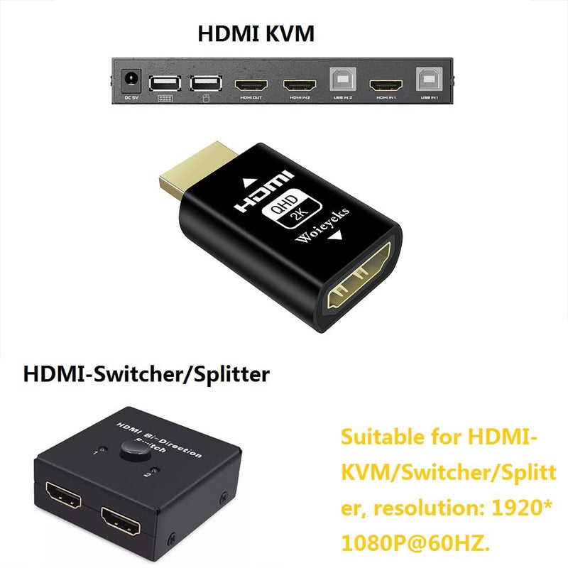  [AUSTRALIA] - HDMI EDID Emulator Passthrough for with KVM Switches,Video splitters,Extenders,AV Receiver, Emulator Adapter Recommend 1080P@60fps -3 Pack 1080P-3 Pack