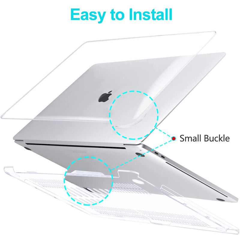  [AUSTRALIA] - MacBook Air 13 inch Case 2021, B BELK Compatible with MacBook Air Case 2020 2019 2018 A2337 M1 A2179 A1932 Touch ID, Clear Plastic Laptop Hard Shell + 2 Keyboard Covers + Screen Protector