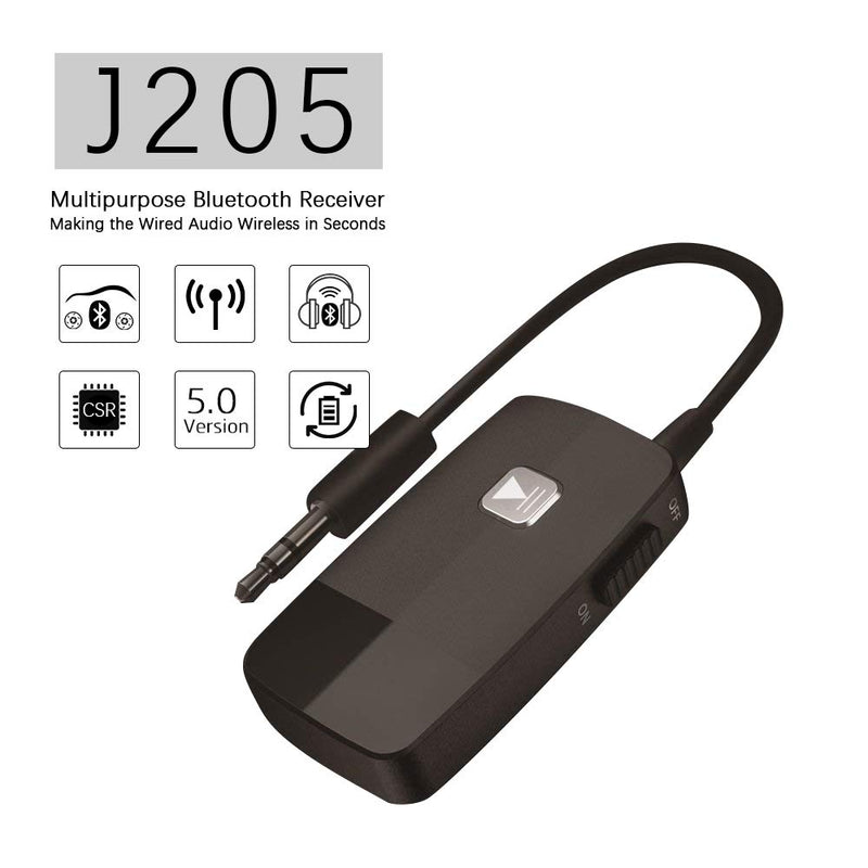 iDIGMALL Advanced Bluetooth 5.0 Receiver for Home Stereo HIFI Music Streaming, Mini Wireless Audio Adapter for Car Speaker with 3.5mm RCA Aux Jack, 16 Hours Playtime, Easy to Slide ON/OFF, Multi-Point - LeoForward Australia