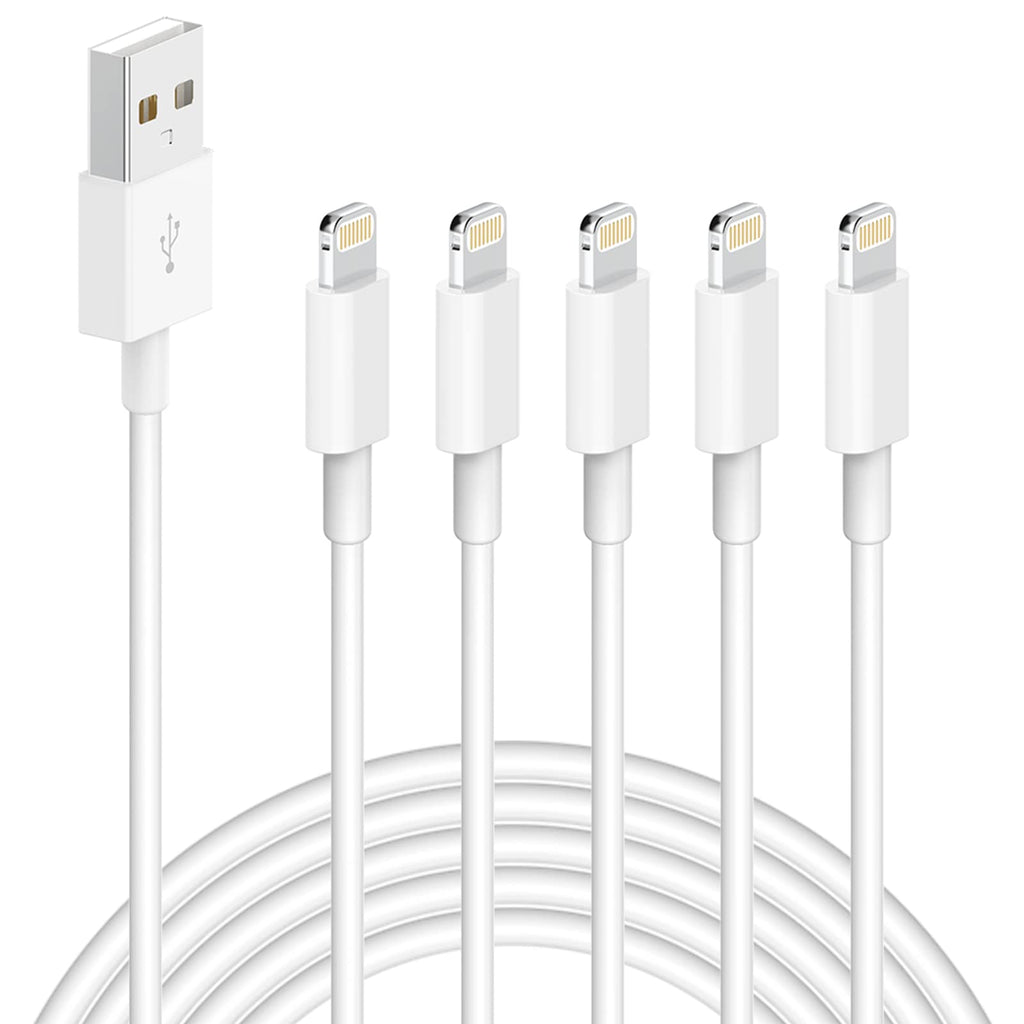  [AUSTRALIA] - 5 Pack(3/3/6/6/10 FT)[Apple MFi Certified] iPhone Charger Long Lightning Cable Fast Charging High Speed Data Sync USB Cable Compatible iPhone 14/13/12/11 Pro Max/XS MAX/XR/XS/X/8/7/Plus iPad AirPods
