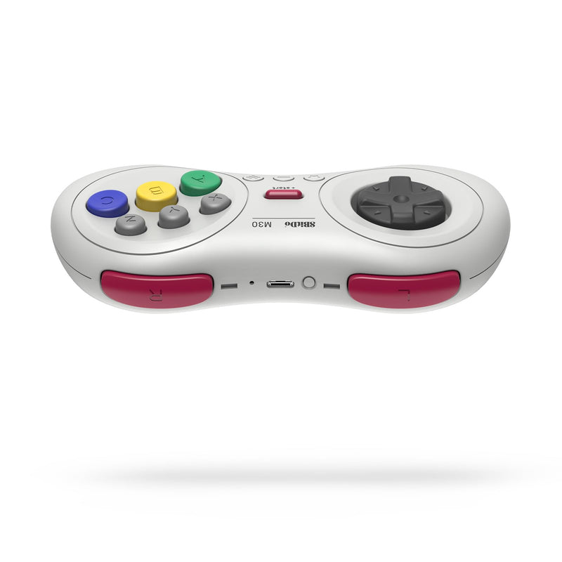 [AUSTRALIA] - 8Bitdo M30 Bluetooth Controller for Switch, Windows and Android, 6-Button Layout for SEGA’s Classic Games (White) White