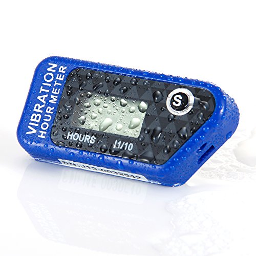  [AUSTRALIA] - Runleader HM016B Vibration Activated Wireless Digital Hour Meter Hour Meter for Air Compressor Generator jet ski Lawn Mower Motocycle Marine ATV outboards Chainsaw and other small engines(blue)