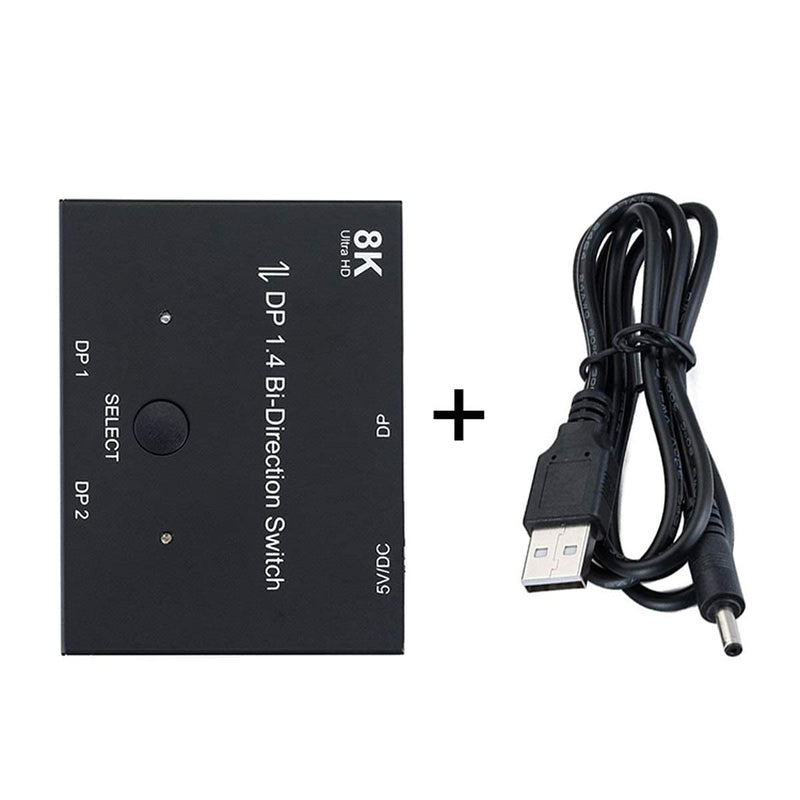  [AUSTRALIA] - CY DisplayPort Switch 8K DisplayPort Splitter Bi-Direction DisplayPort Switcher DisplayPort Switch Splitter DP DisplayPort Adapter Black Displayport Switch