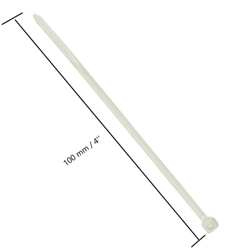  [AUSTRALIA] - LC LICTOP 4 Inch Nylon Cable Zip Self-locking Wire Ties for Electronics,Pack of 1000 (White)