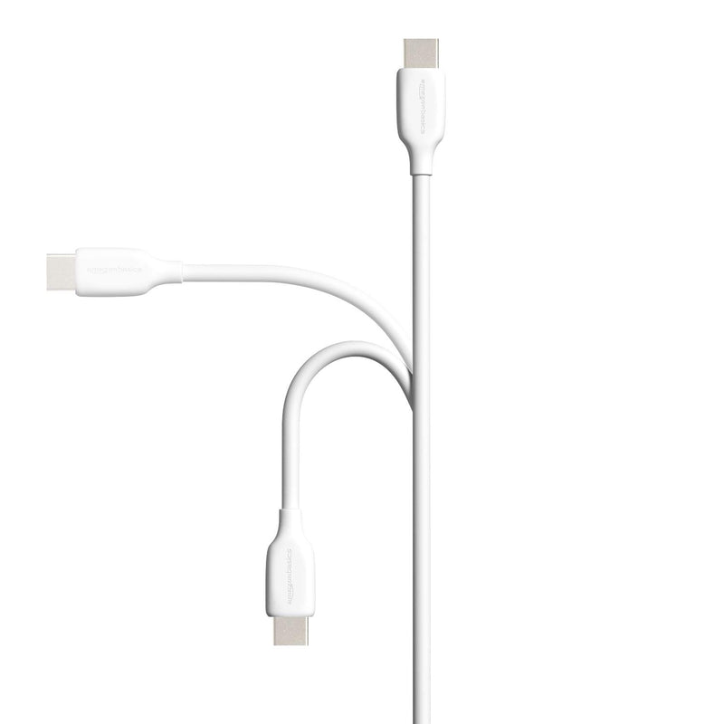 Amazon Basics Fast Charging 60W USB-C2.0 to USB-A Cable (USB-IF Certified) - 3-Foot, White 1 Pack 3 Feet - LeoForward Australia