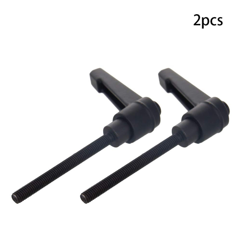 Othmro M5 Thread 50mm/1.97" Handle Length 50mm/1.97" Screw Length Black Aluminum Alloy Adjustable Lever Handle Clamping 2pcs M5x50mm/1.97"x50mm/1.97" - LeoForward Australia