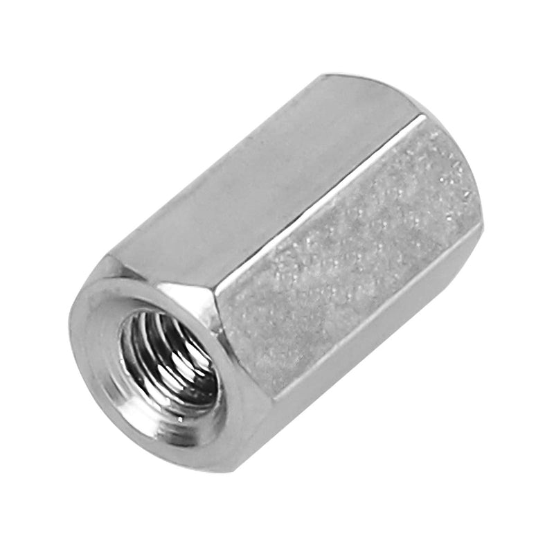  [AUSTRALIA] - TOPPROS M4 X 0.7 -Pitch 12mm Length Hex Width 7mm Metric Hex Coupling Nut 304 Stainless Steel Rod Coupling Nuts（ Pack of 20）