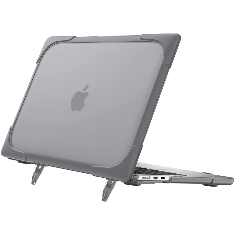  [AUSTRALIA] - ProCase Hard Shell Case for MacBook Air 13.6 Inch 2022 Model A2681 with M2 Chip & Touch ID, Heavy Duty Protective Cover with Fold Kickstands for 2022 MacBook Air 13.6" -Grey Grey