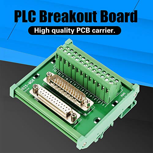 [AUSTRALIA] - DB25 D-Sub pin header socket header, PLC breakout card circuit board connection board block interface plug for DIN rail mounting branch fuse switch-off plate connection board