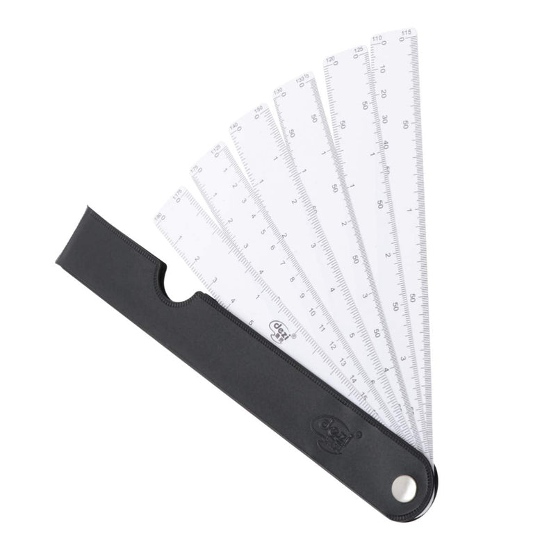  [AUSTRALIA] - NUOBESTY Plastic Scale Ruler Folding Architect Engineering Scale Ruler Multi Ratio Measure Rulers for Art Drawing Painting Supplies (White)