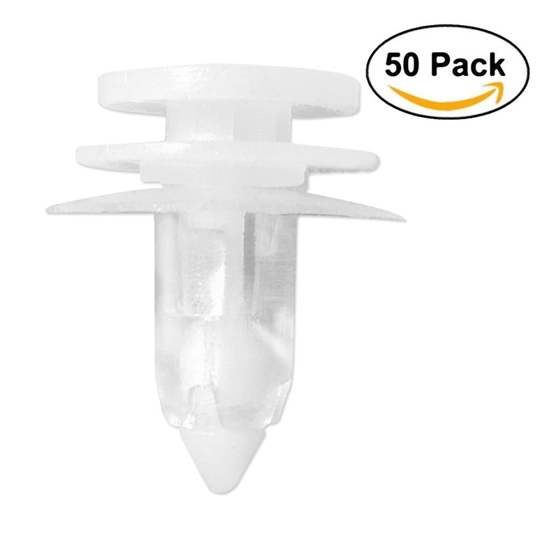 Lantee 50 Pcs White Nylon Door Trim Panel Retainer Clips Fasteners Replacement for Jeep 6505539-AA & 5012874-AA - LeoForward Australia