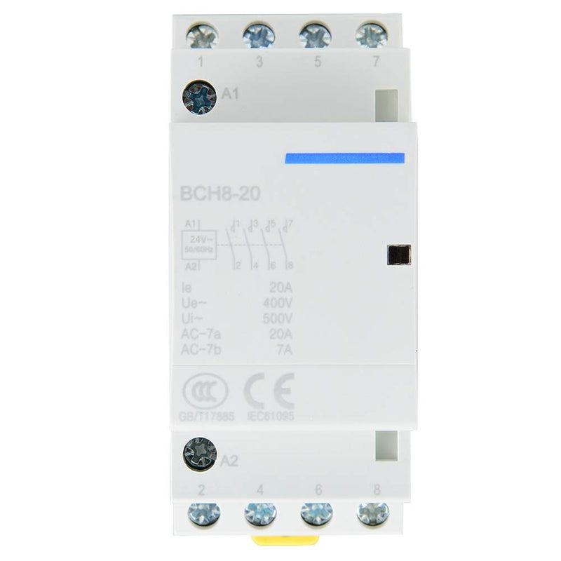  [AUSTRALIA] - Household AC Contactor 4P 20A 2NO 2NC 24V 220V/230V Household AC Contactor for DIN Rail Mount Low Power Consumption(220V/230V) 220V/230V