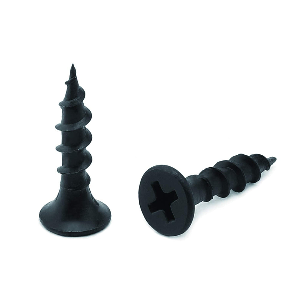  [AUSTRALIA] - #8 x 3/4" Wood Screw 100PCS Black Phosphate Coated Stainless Flat Truss Head Fast Self Tapping Drywall Screws by SG TZH 100 #8 x 3/4"