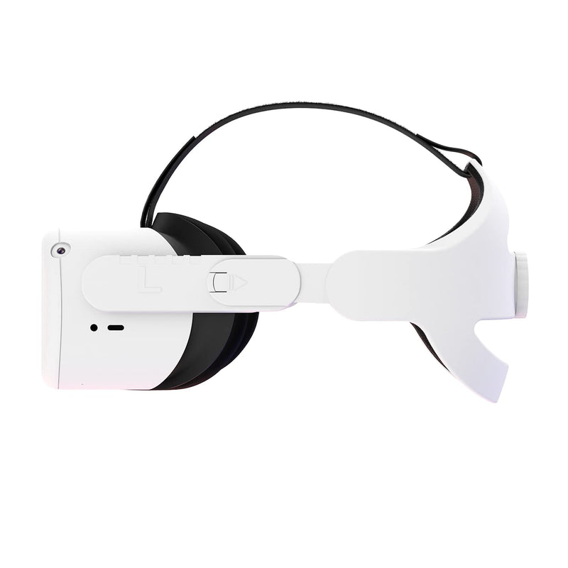  [AUSTRALIA] - SINWEVR Adjustable Head Strap Compatible for Quest 2 VR Headset, Elite Strap Replacement for Enhanced Support and Comfort in VR, Durable and Lightweight(Lvory White) A-White