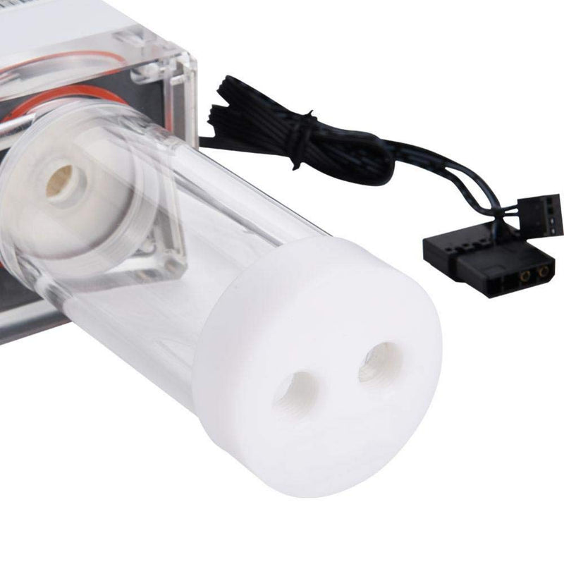  [AUSTRALIA] - Pump/Reservoir Combo Water Cooling Kit, 800L/H PC Water Cooling Integrated Mute Water Pump, G 1/4" Thread Port PC CPU Water Cooling System Heat Exchanger Tool for Corsair Water Cooler(17cm-White) 17cm-white