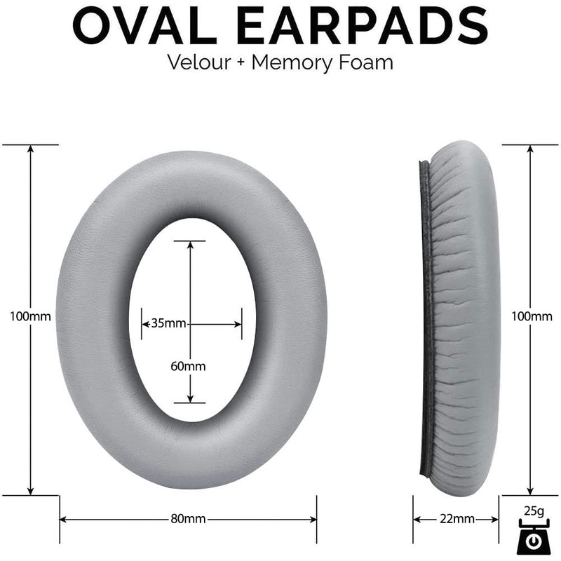  [AUSTRALIA] - QC35 Headphones Replacement Ear Pads - QC35,QC35ii Replacement Earpads Cushion - Compatible with Bose Quiet Comfort35,QC25,QC35ii,QC15,AE2,AE2i-Comfortable & Durable (Silver) Silver