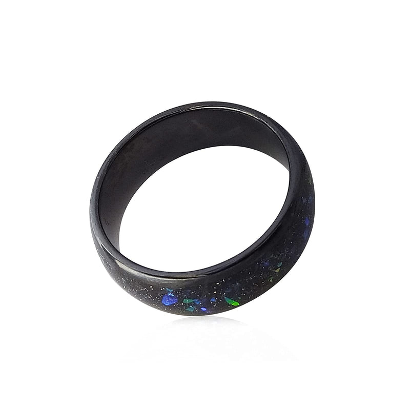  [AUSTRALIA] - HECERE Waterproof Ceramic NFC Ring, NFC 215 Chip Universal for Mobile Phone, All-Round Sensing Technology Wearable Smart Ring, Colorful Fragments Ring for Men or Women (Colorful Fragments Ring 17mm) Colorful Fragments ring 17mm