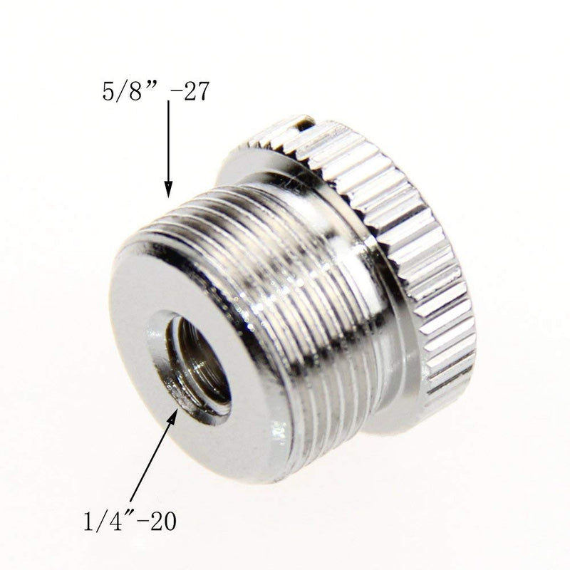  [AUSTRALIA] - CAMVATE 5/8"-27 Male to 1/4"-20 Female Mic Screw Adapter + 1/4" Male to 1/4" Male & 1/4" Male to 3/8" Male & 3/8" Male to 3/8" Male Thread Screw Adapter for Camera Tripod