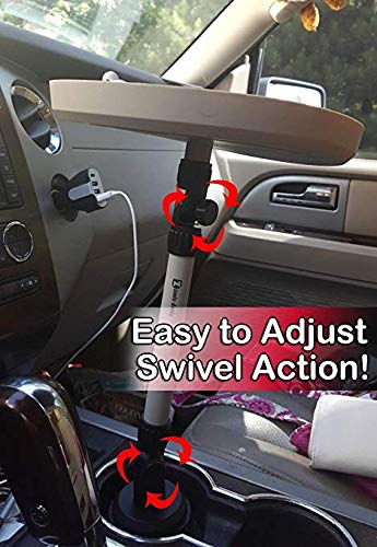  [AUSTRALIA] - Zento Deals Handy Swivel Round Tray - for a More Organized and Convenient Time in Your Car