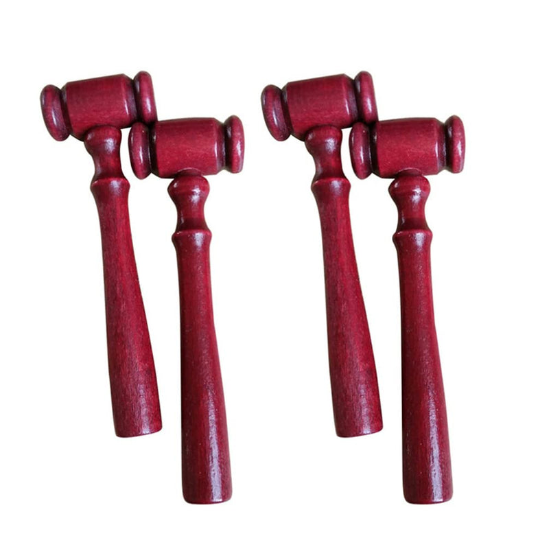  [AUSTRALIA] - NUOBESTY 5pcs Judge Gavel Accessory Mini Wooden Gavel Toy Judgment Hammer Wooden Gavel Judgment Cosplay Lawyer Judge Costume Accessory