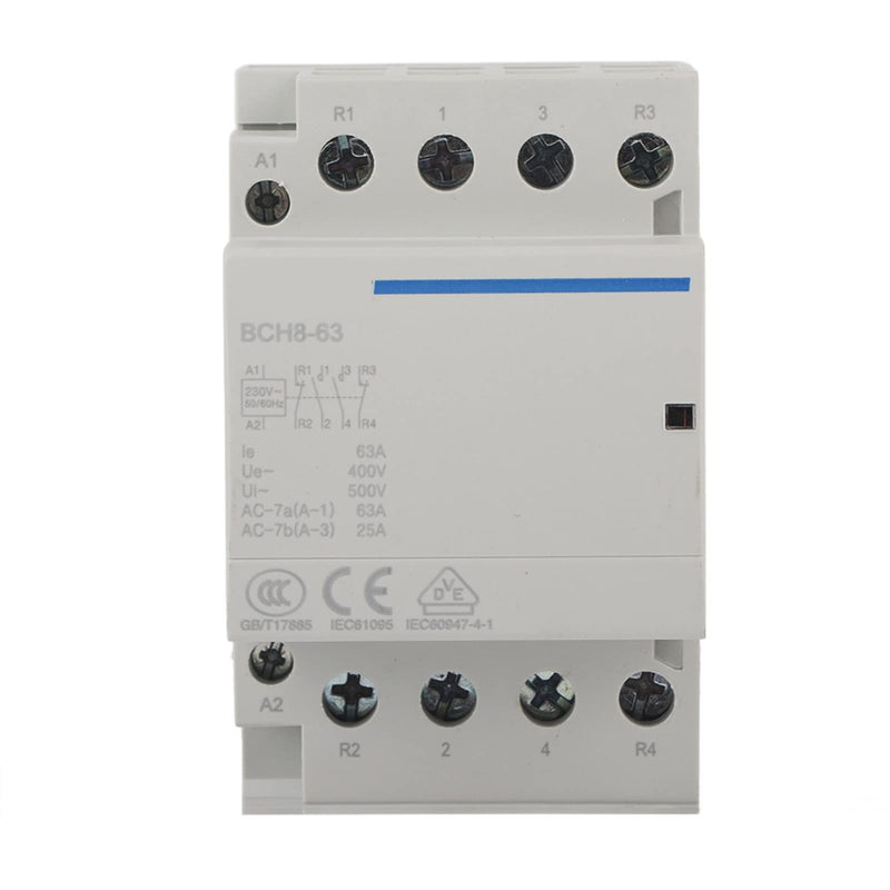  [AUSTRALIA] - 230V AC Contactor 4P 2NO 2NC 63A 50Hz 60Hz 4 Pin Household AC Contactor AC230V