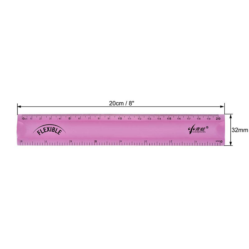  [AUSTRALIA] - uxcell Flexible Measuring Tool Set with Protractor 30/60 45 Triangle Ruler 20cm 8 Inch Straight Ruler