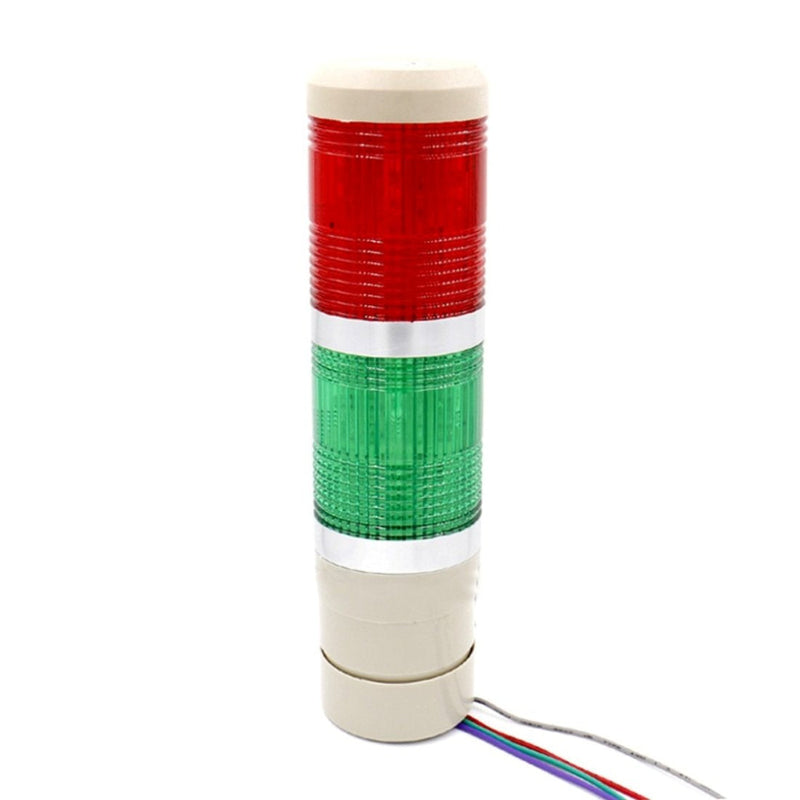  [AUSTRALIA] - Baomain Industrial Signal Light Column LED Alarm Round Tower Light Indicator Continuous Light Warning Light Red Green DC 12V