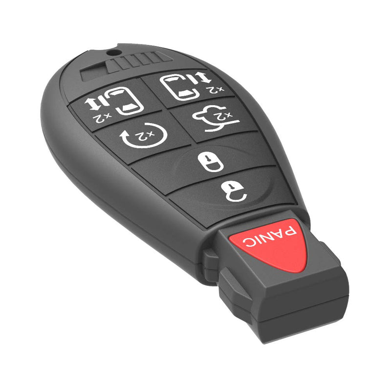  [AUSTRALIA] - Keyless Remote Key Fob Replacement for 2008-2014 Dodge Grand Caravan 2008-2015 Town & Country OE# M3N5WY783X (Pack of 2) 7-Button with Uncut Key Blade
