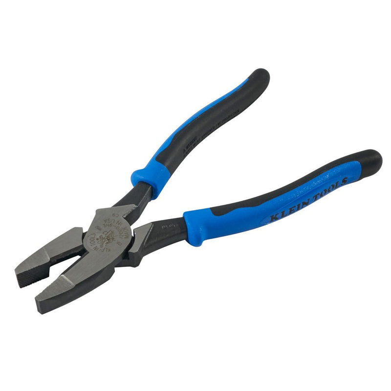 Klein Tools J2000-9NE Side Cutter Linemans Pliers, High Leverage 9-Inch Pliers Cut ACSR, Screws, Nails, Wire HD Cutting - LeoForward Australia